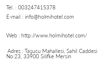 Taucu Holmi Hotel iletiim bilgileri